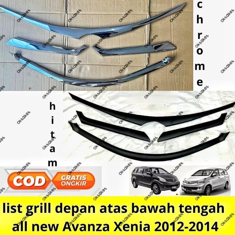 list grill depan tengah bawah all new Avanza Xenia 2012 2013 2014 chrome