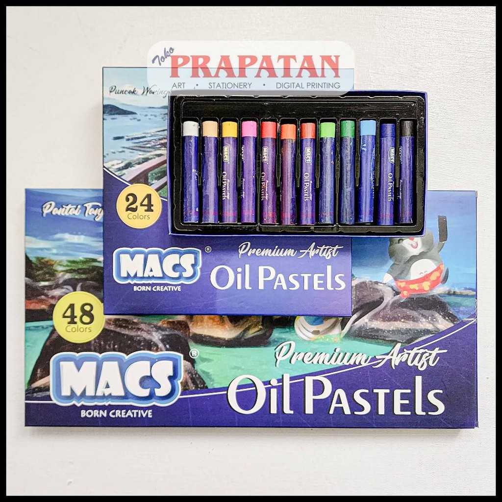 

MACS PREMIUM ARTISTS OIL PASTEL 12-24C | CRAYON MINYAK
