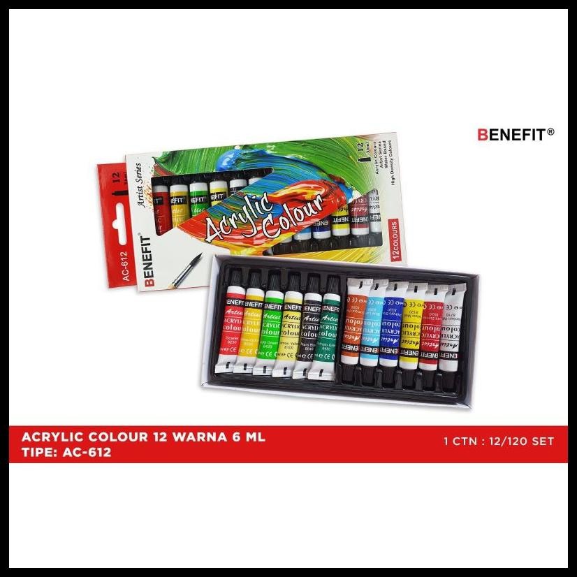 

CAT ACRYLIC 12 WARNA 6 ML / CET AKRILIK