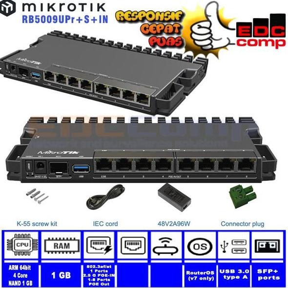 Mikrotik Rb5009Upr+S+In| Router Rb5009Upr+S+In|Rb5009 Upr+S+In New Stok