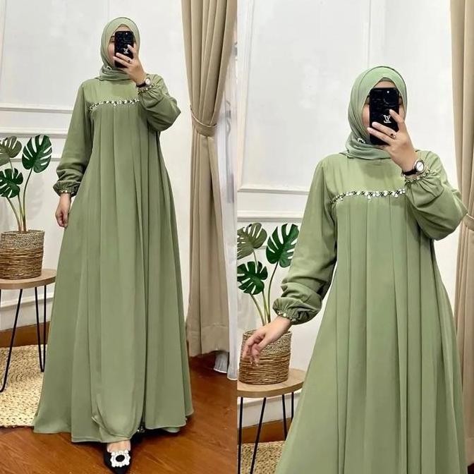 Baju Gamis Wanita Syari Muslim Dewasa Jubah Muslimah Maxi Dress