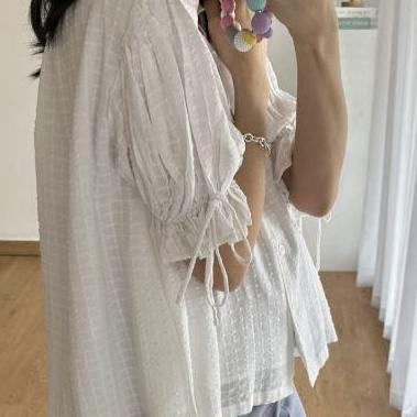 New Jii By Gloria Agatha Rubby Blouse White