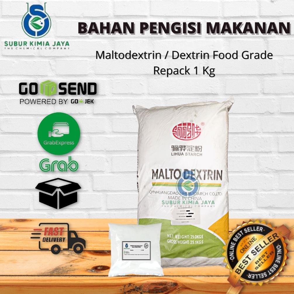 

Maltodextrin / Dextrin Ex Lihua DE 10-12 Food Grade / Filler Makanan Netral 1 Kg SV