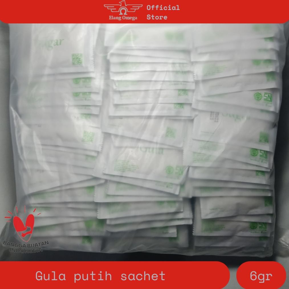 

gula putih mini / gula pasir / gula sachet netto 6gr isi 1 pack 250pcs amenities hotel [250 pcs] SV