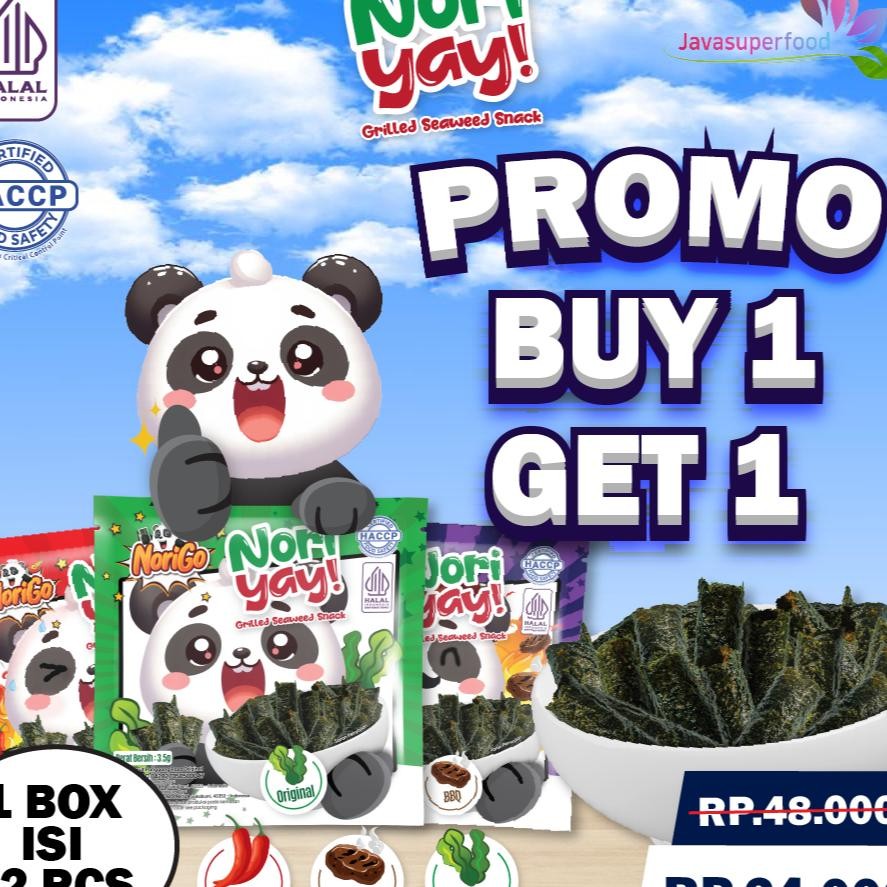 

Beli 1 Gratis 1 Ngo Sna N Yay 1 Box Isi 12Pcs Sna Rumput Laut 3.5Gr