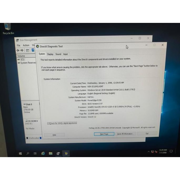 Server Dell Poweredge R330 Rackmount 1U Server Ddr4 Intel Xeon E3 1220 V5 3.0Ghz New Stok