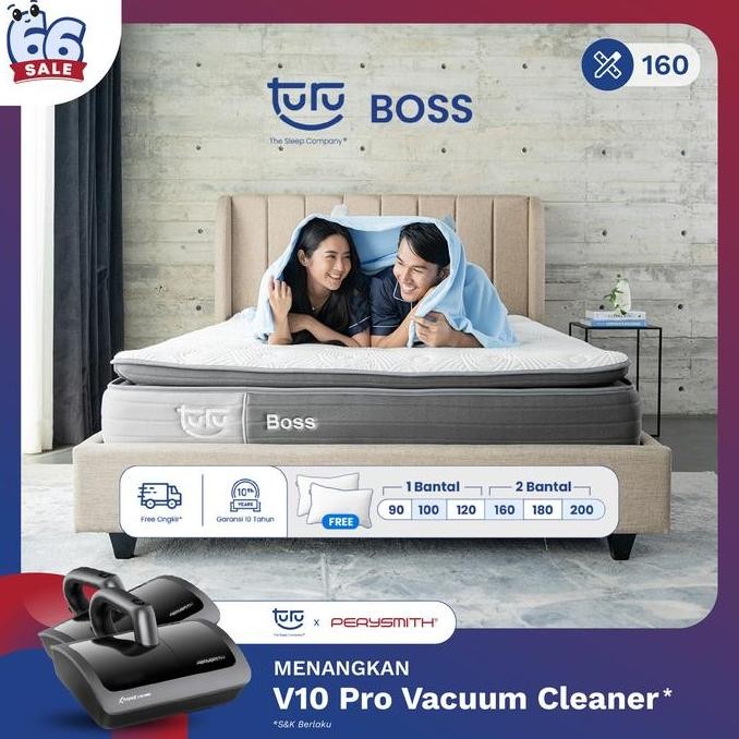 Kasur Pocket Spring Bed TURU BOSS ukuran 160x200 (Queen) FREE BANTAL