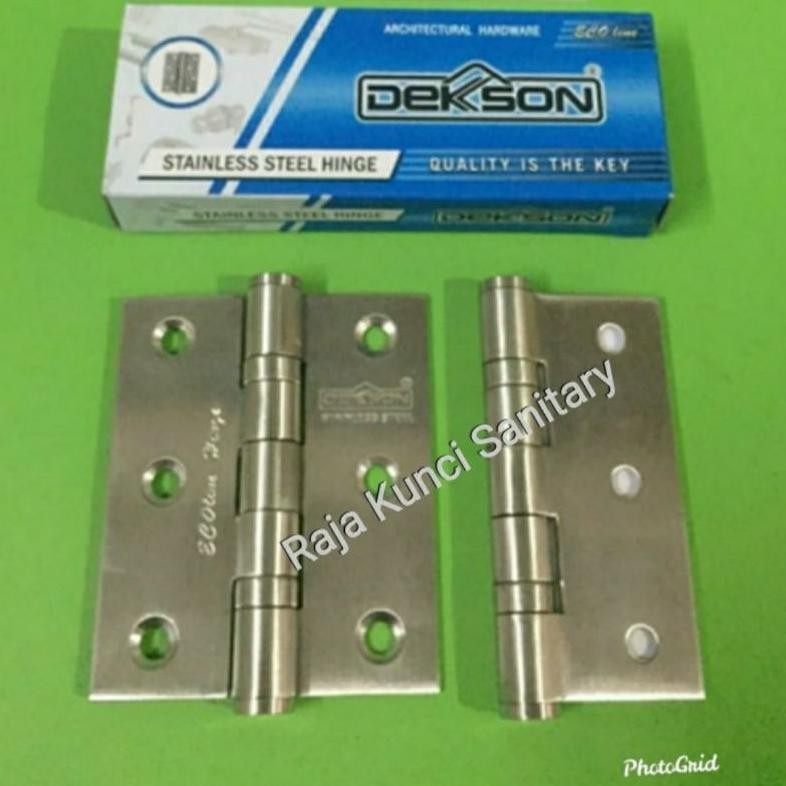 Engsel Dekson 3"X2,5x2mmx2BB Stainless Ecoline/Engsel Jendela 3" inch Dekson