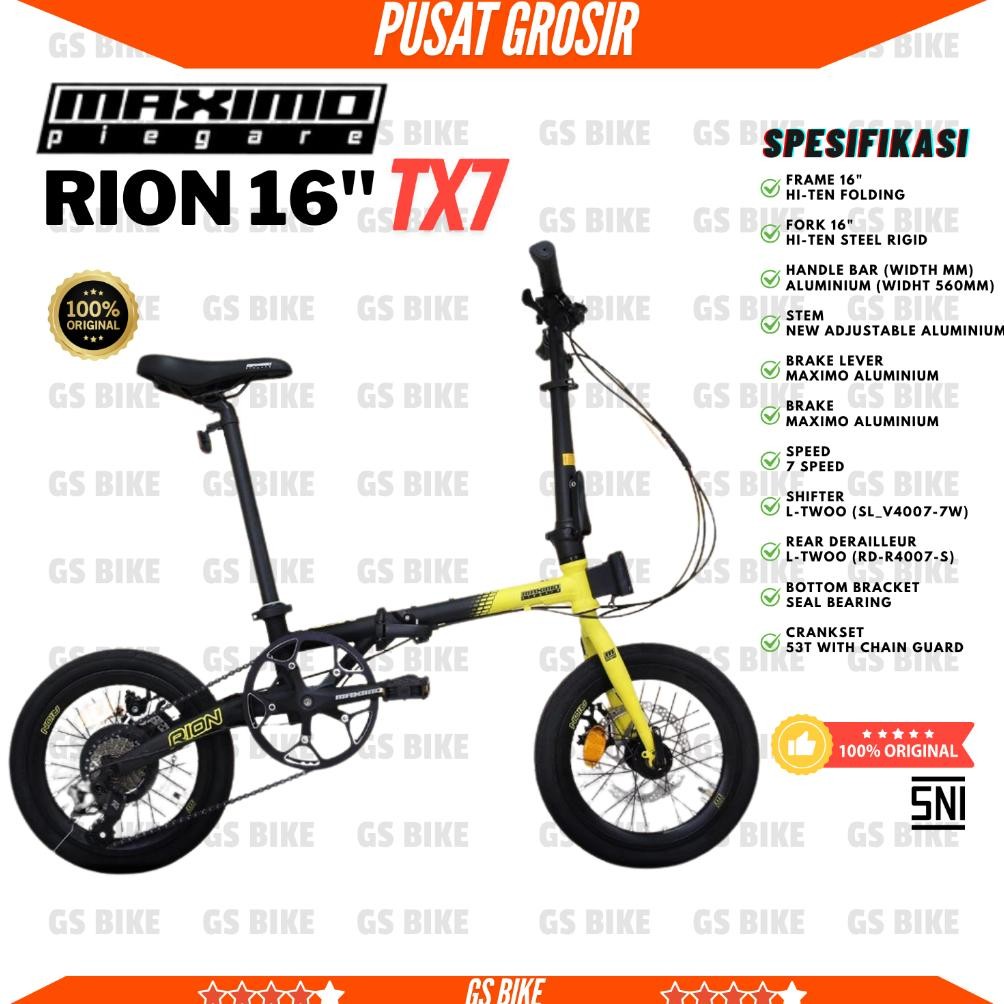 SEPEDA LIPAT MAXIMO PIEGARE RION 16 INCH TX7 / BX8 3.0