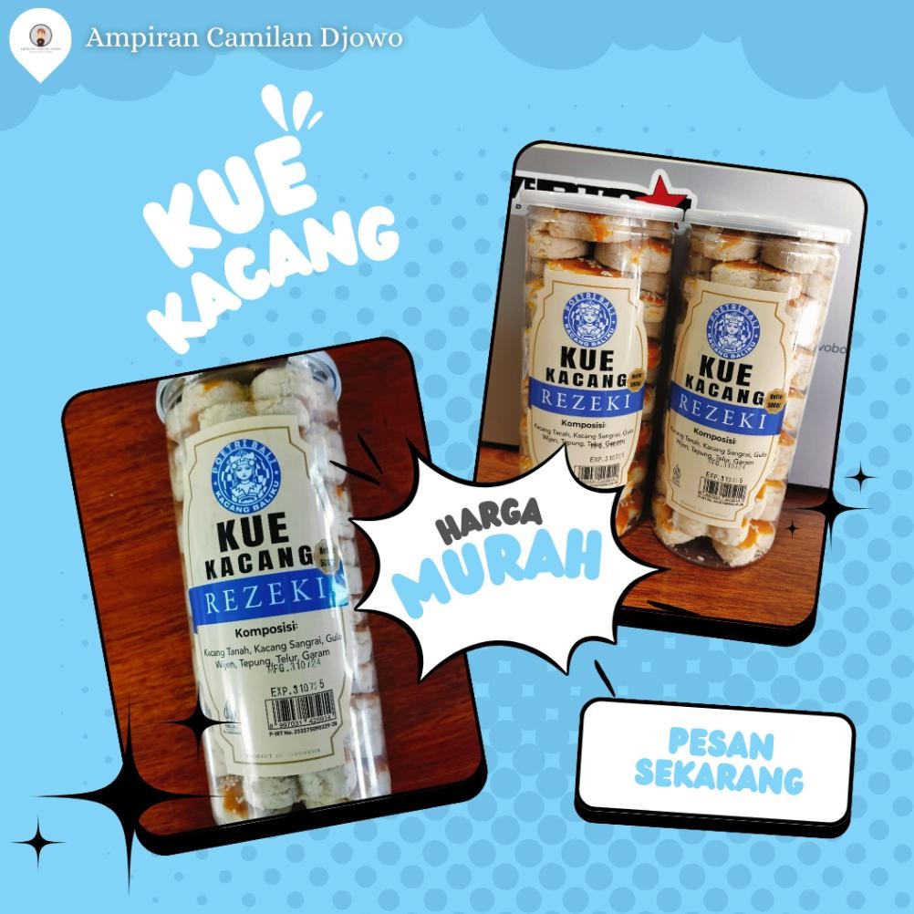 

KUE KACANG WIJEN REZEKI POETRI BALI 500gr - Ampiran Camilan Djowo