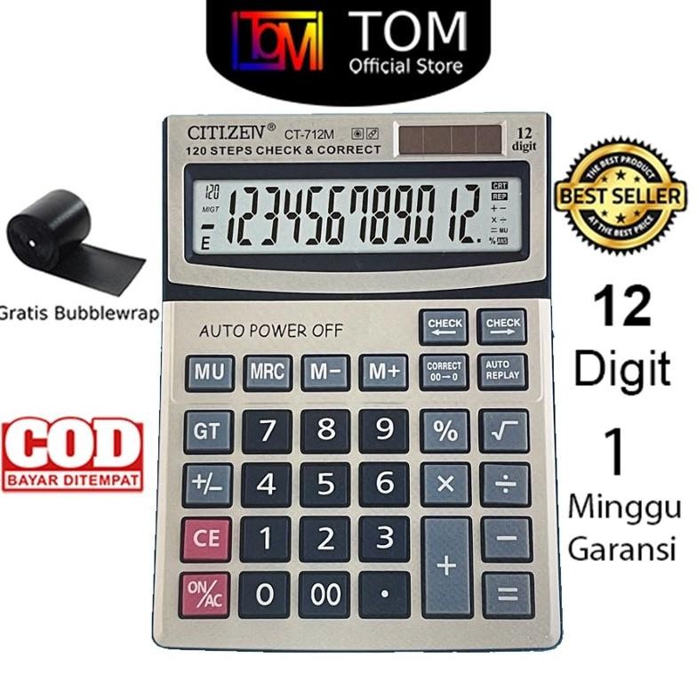 

Kalkulator CT-712M 12 Digit - Calculator Check Dual 2 Power