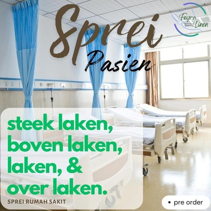 Sprei Flat / Bed Throw / Sprei Pasien / Sprei Medis / Laken / Steek Laken / Boven Laken / Over Laken