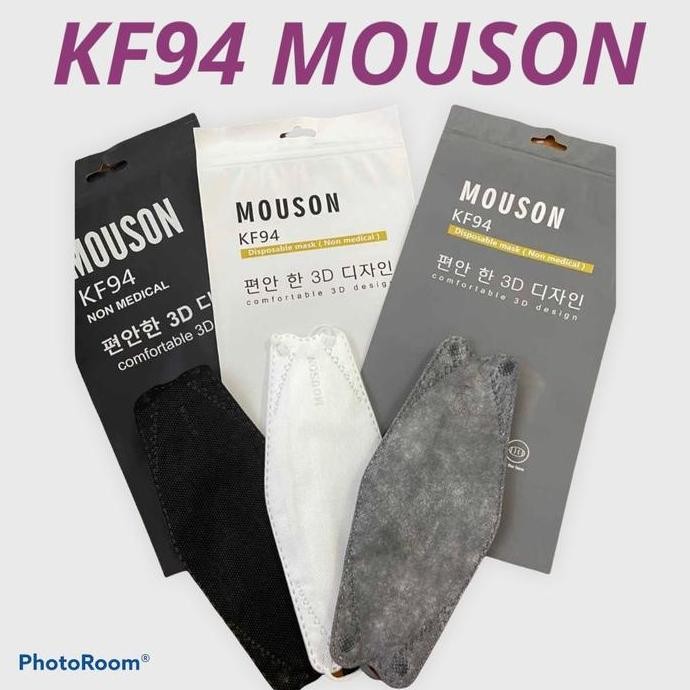 CR - Masker KF94 MOUSON 4ply convex mask impor isi 10pc TERLARIS