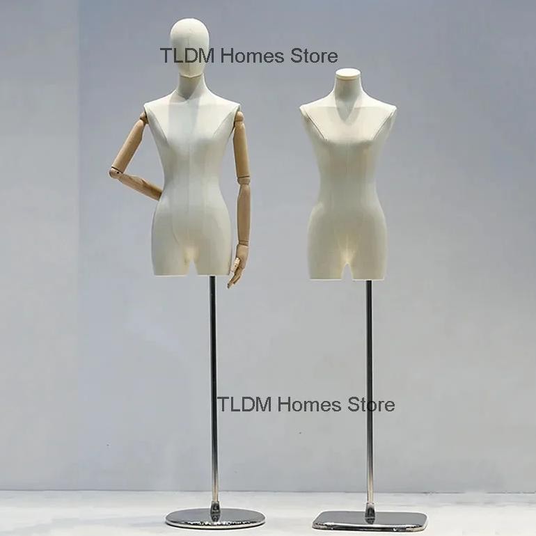 

Korean Version Female Mannequins High-end Sense Mannequin for Women's Clothing Store Bust Mannequin Women Window Display Stand