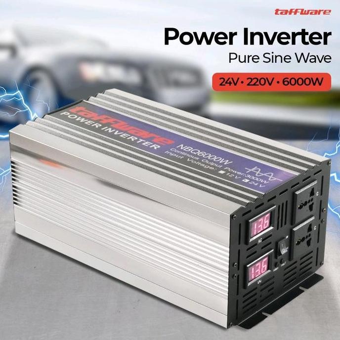 Inverter Pure Sine Wave DC 12V / 24V 6000W Taffware 6000 Watt