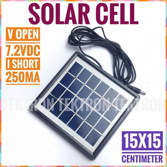 ready Solar Cell Panel 7.2VDC 250mA Charger 18650 Panel Surya 7.2V 0.25A