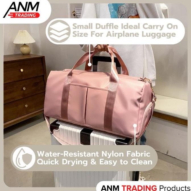 Tas Travel / GYM / Sport Bag Pria Wanita Unisex Canvas Duffel/Weekender Bag