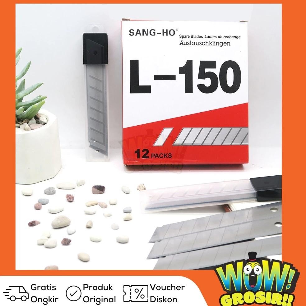 

JH8 1 Box isi 12 Tube (60 Pcs) Cutter Blade Refill BESAR (L-150/L-750/L-500) SANGHO