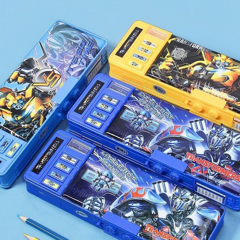 

JH8 Tempat Pensil Magnet Sandi Kotak Pensil Anak Kode Sandi Tempat Pensil Multifungsi Kartun Multifungsi Tempat Pensil Dua Sisi Tahan Air Dengan Rautan Pensil Tempat Pensil Berkapasitas Besar