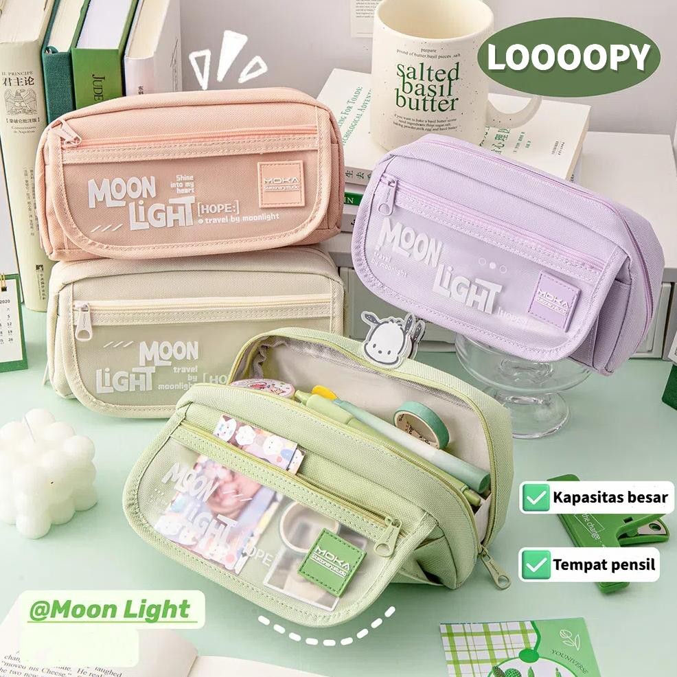 

JH8 LOOOOPY Kotak Pensil Aesthetic Tas PenaTempat Pensil Aesthetic Tas Pensil Pencil Case Tempat Alat Tulis Kapasitas Besar