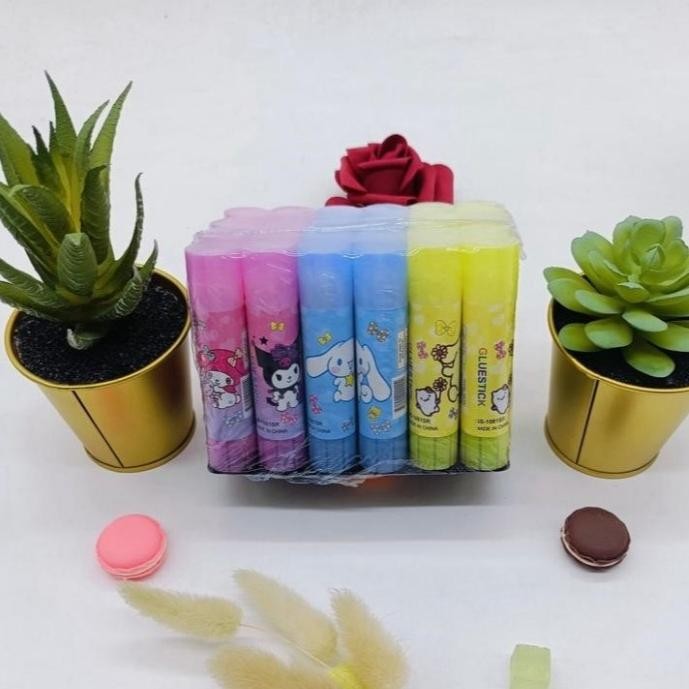 

JH8 Lem stik (1pak=24pc) ukuran KECIL 10gram/ Lem stick / Lem murah / Lem fancy / Glue Stik Fancy