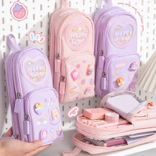 

JH8 Tempat pensil anak lucu sekolah korea karakter kapasitas besar aesthetic 6 sekat aesthetic
