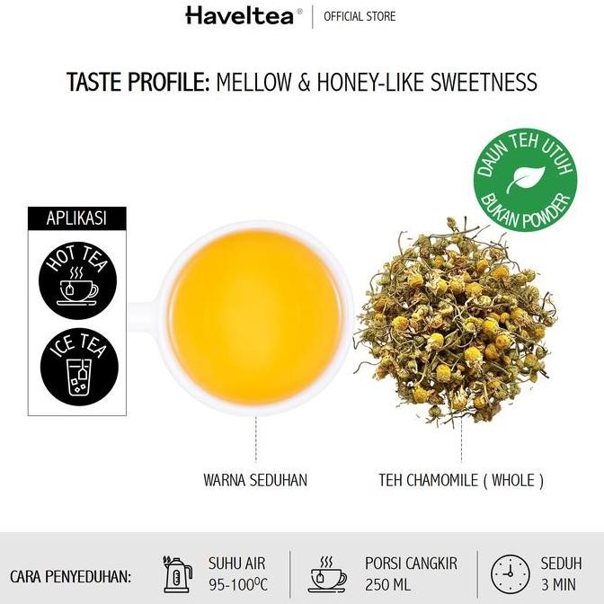 

PURE CHAMOMILE | Big Tin | Haveltea | Floral Tea | Sleep Anxiety Aid L82