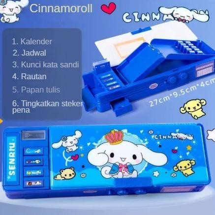 

JH8 Kotak Pensil/Kotak Pensil Dua Lapis Multifungsi Kapasitas Besar/Kotak Pensil Password Sanrio