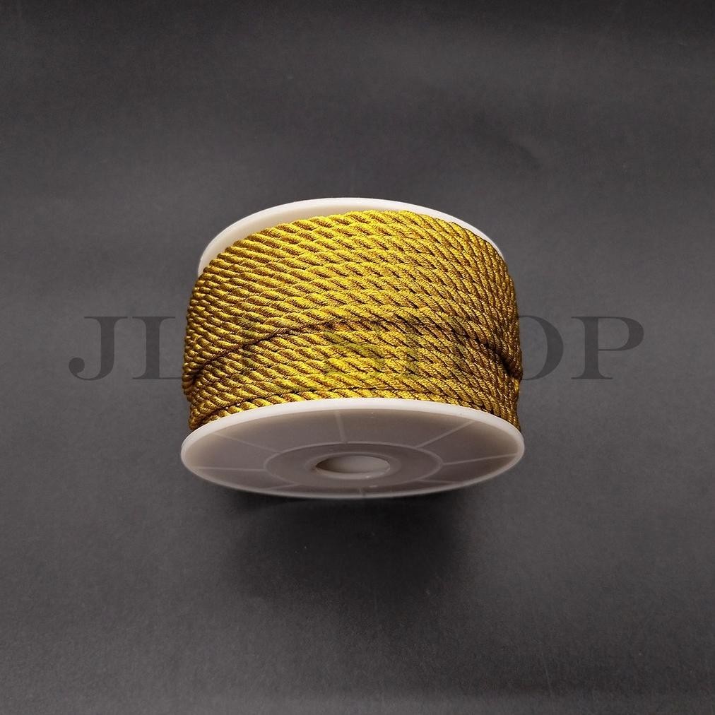 

JH8 Tali kur tambang 3mm gold /untuk tali craft tali souvernir dll meteran