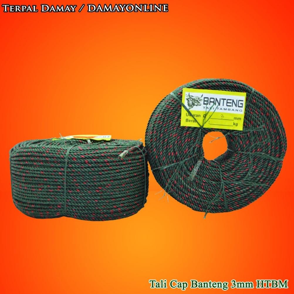 

JH8 Tali Tambang 3mm Hijau Bintik Merah / Rol ( Harga Per Rol )