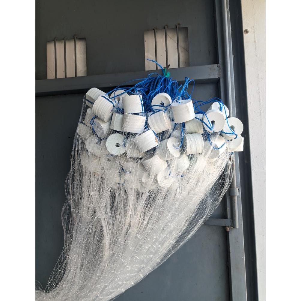 Jaring ikan siap tinggi 1,5m panjang 50m pemberat timah jaring ikan murah jaring pukat NI2