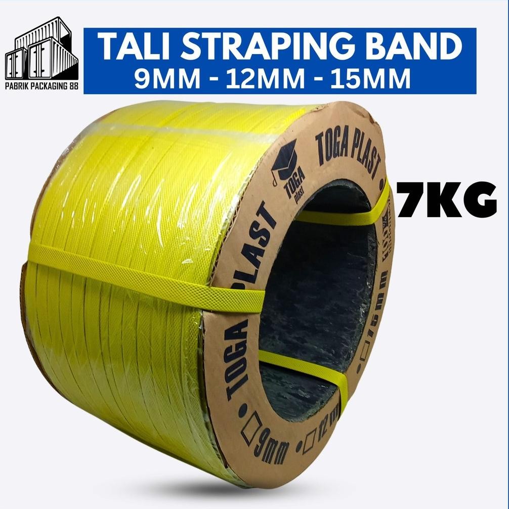 

JH8 Tali Strapping Band 9MM 12MM 15MM 7KG Tali Klem Packing Dus Karton Kuat Anti Jebol Heavy Duty