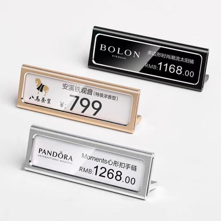 

JH8 Price Label Holder Bahan Logam Tag Harga Label Harga Price Tag Holder Price Tag Label Display