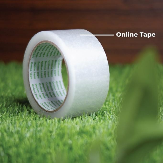 

JH8 1 DUS Lakban Bening 45 MM X 90 Yard ECO ONLINE TAPE OPP 72 Roll Kuat tebal / Plakban clear
