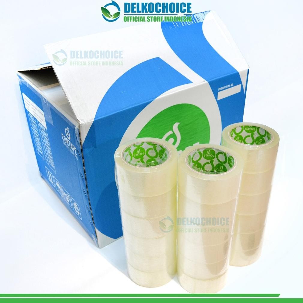 

JH8 Lakban Bening Coklat Fragile Isolasi Stiker Opp Tape TERMURAH /SELOP