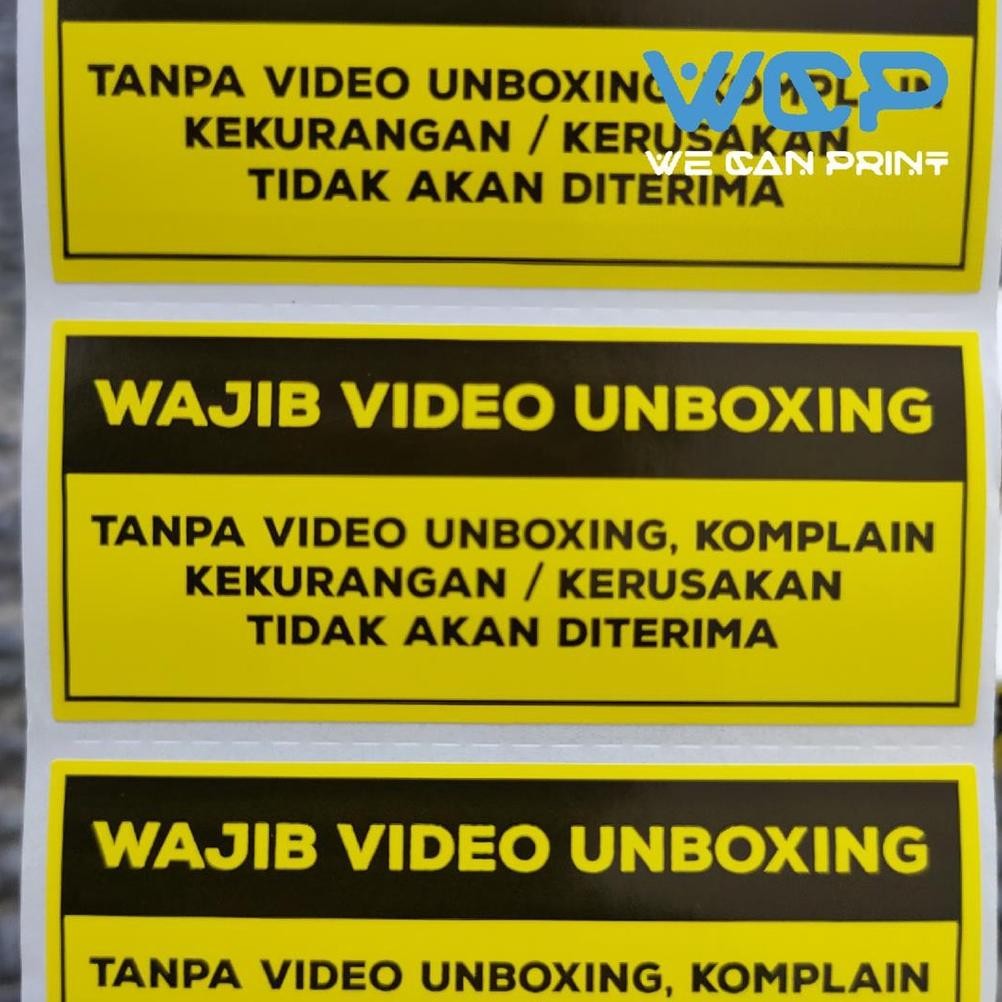 

JH8 Label Sticker FRAGILE Wajib Video Unboxing Stiker Unboxing Kuning Paket isi 500 pcs