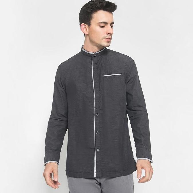 Lgs - Baju Koko Pria - Lengan Panjang - Hitam - Csh.286.S950K.275.C-L/S