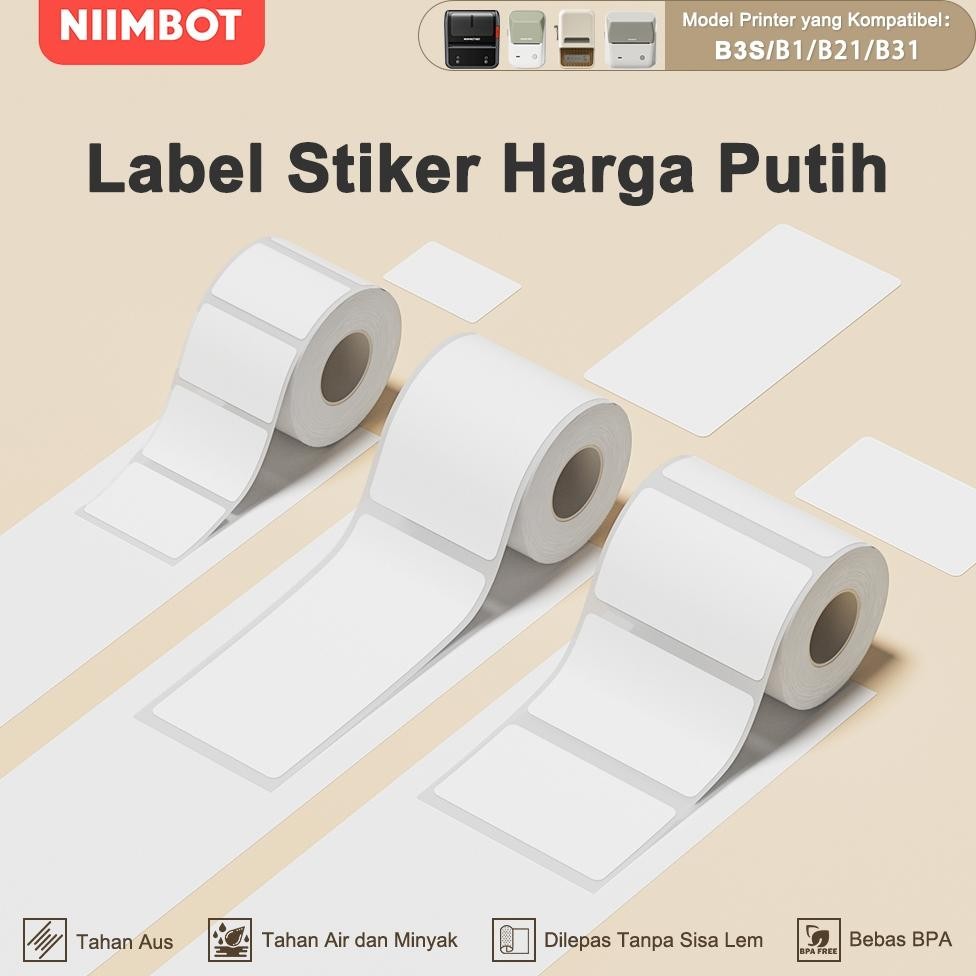 

JH8 NIIMBOT B1/B21/B3S Mesin Label Kertas Cetak Kertas Label Termal Label Pakaian Label Harga Komoditas