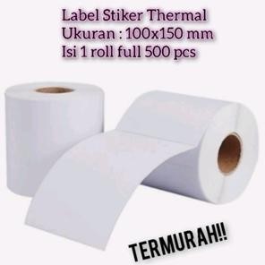 

JH8 KERTAS LABEL THERMAL 100x150x500pcs BELAKANG/ALAS KERTAS TERMURAH___0209