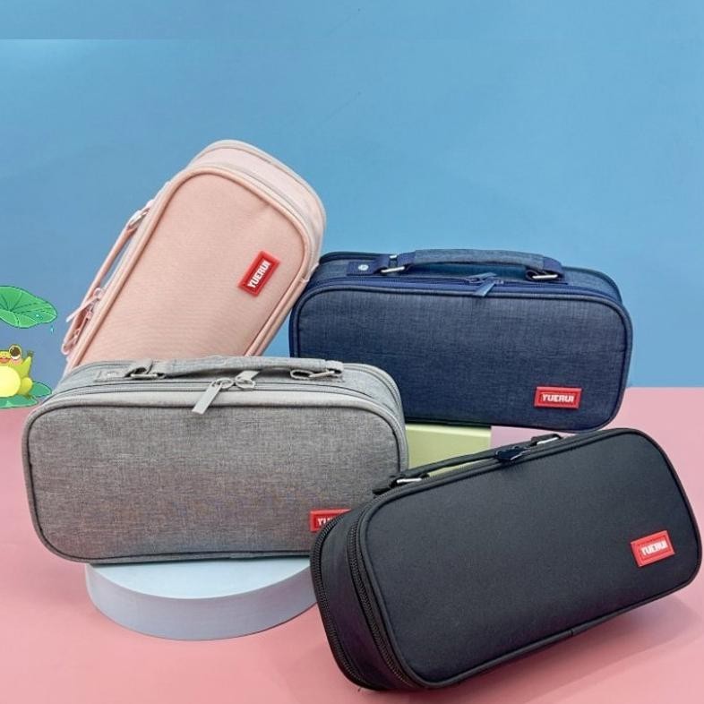 

JH8 Tempat Pensil Ritsleting Kapasitas Besar Kotak Pensil Lima Lapis Alat Tulis Terbuka Ganda Multifunction Double Layer Pen Bag Tas Pensil Kantong Pen