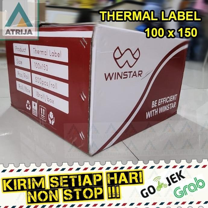 

JH8 Label Barcode 100 x 150 mm Kertas Sticker Thermal Resi 100x155mm