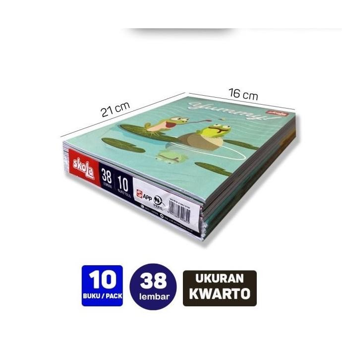 

JH8 BUKU TULIS 38 LEMBAR SKOLA BY SiDU SINAR DUNIA (1 PACK 10 BUKU)