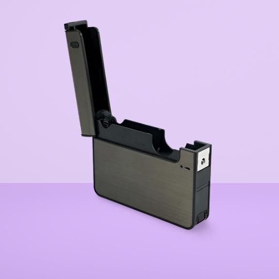 HJK Firetric Kotak Rokok Plus Slot Korek Api Keren JD-YH001/Tempat Rokok/Wadah Roko/Case Cerutu