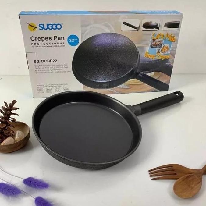 Terlaris [Hz] - Crepes Pan Sugoo 22Cm / Wajan Crepes Sugoo 22Cm / Crepes Maker Pan 22Cm Ready Stok