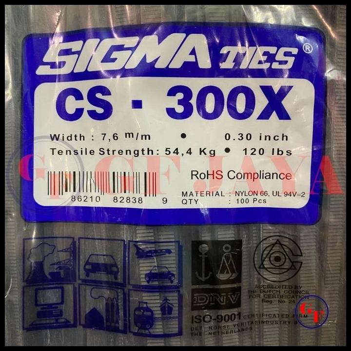 

Terlaris Kabel Ties / Tis Sigma Cs 300 X / 30Cm / 30 Cm Hitam / Putih Cs300X Good Quality