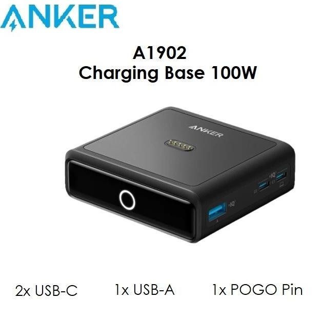 Anker A1902 - Anker 100W Charging Base - 3 Port Usb And 1 Pogo Pin Co