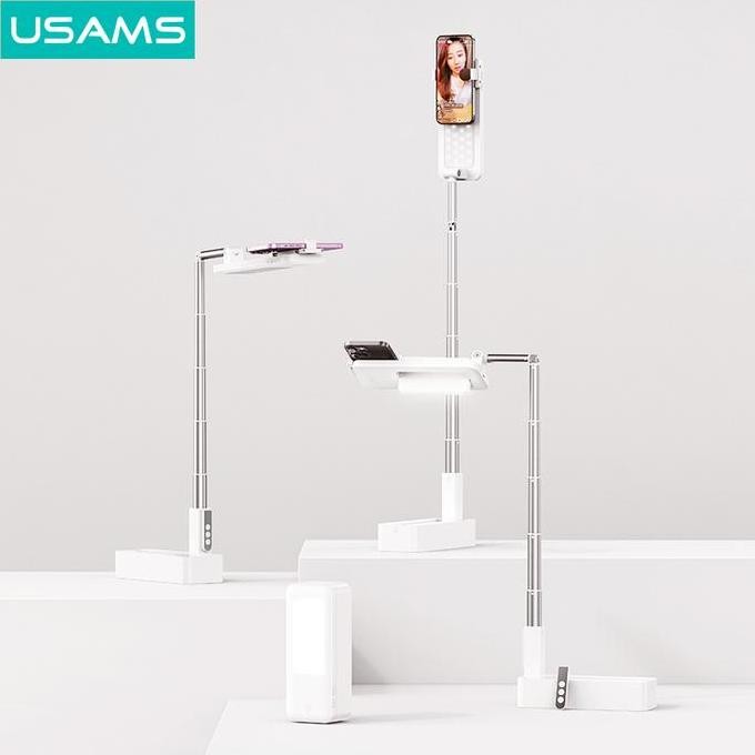 Usams Zb265 Stand Phone Holder Multifungsi Folding Live Show Ringlight Co