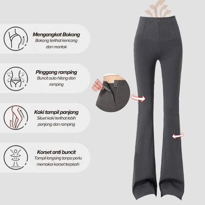 Jolie Fashion Legging Korset Cutbray / Legging Cutbray Corset Wanita