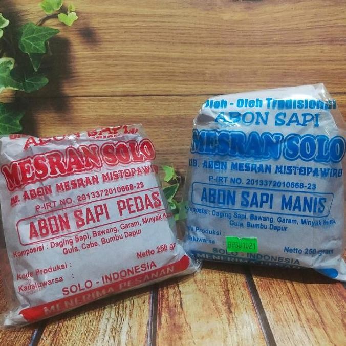 

Abon Sapi Mesran Solo Mistopawiro 250 Gram