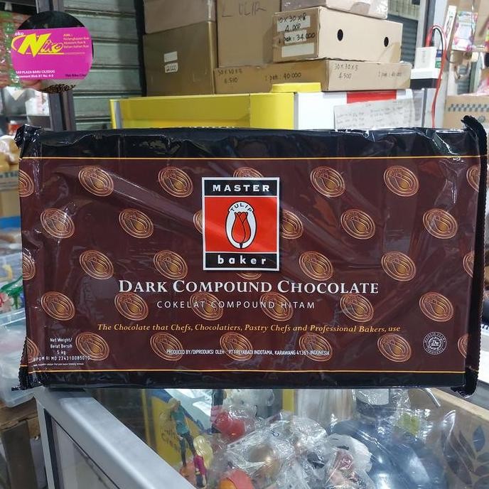 

Dark Compound Chocolate Tulip Master Baker 5 Kg Khusus Grab Dan Gojek